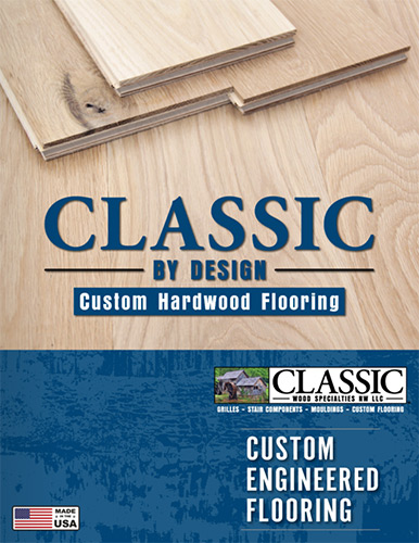 Link to our Classic by Design - stock and custom white oak engineered flooring flipbook.