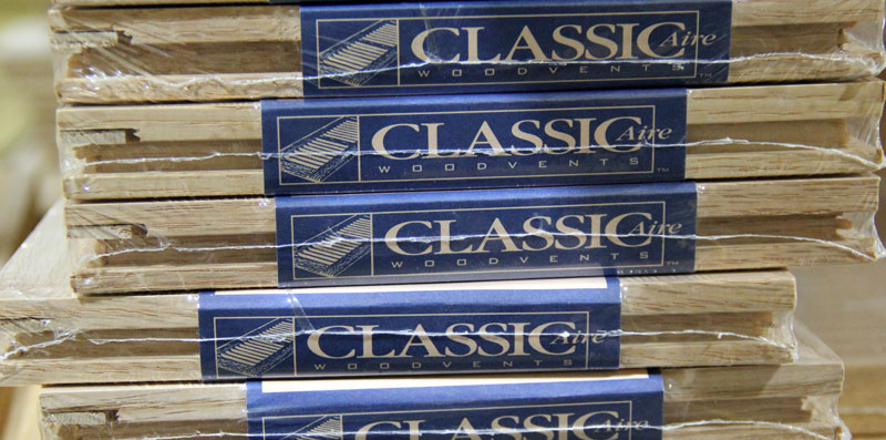 ClassicAire Wood Vents Packaged with Labels