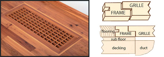 ClassicAire Flush with Frame Wood Return Vent